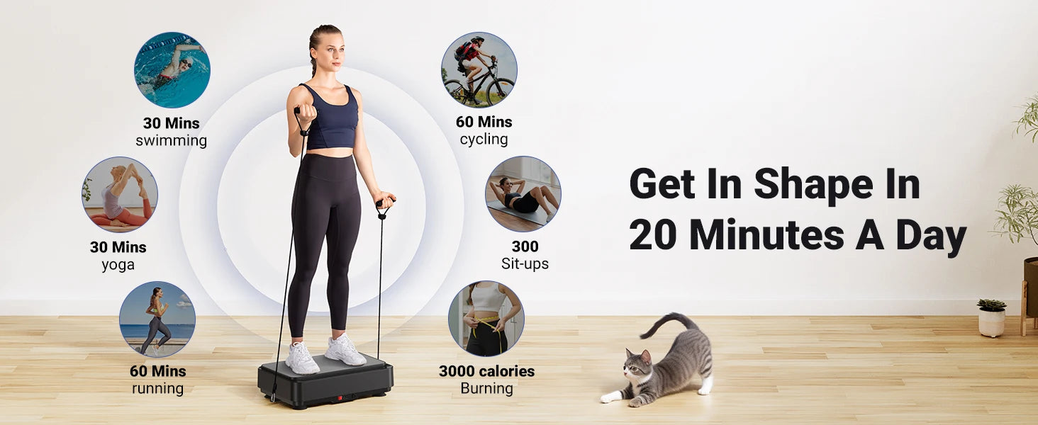 MERACH Vibration Plate for Lymphatic Drainage, Pain Relief, Sleep, & Weight Loss