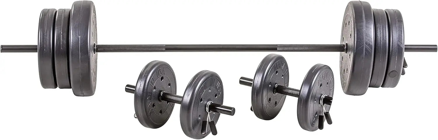 Weight 105 lb Duracast Barbell Weight Set