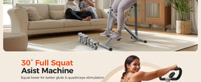 Foldable Home Squat & Core Machine, 330lbs, Adjustable Resistance