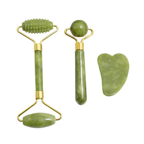 Natural Jade Roller & Gua Sha Face & Body Massager