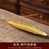 Incense Holder Ash Catcher Long Leafs Censer Meditation Home Decor