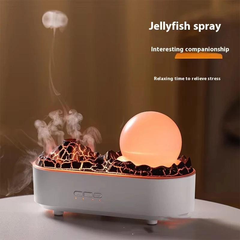 Volcano Air Humidifier Ultrasonic Essential Oil Aroma Diffuser Heavy Fog Desktop Creativity Ornaments Mist Mak Smoking Steamers