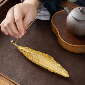 Incense Holder Ash Catcher Long Leafs Censer Meditation Home Decor