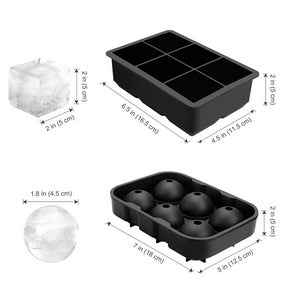 Silicone Ice Cube Tray with Lid - Multiple Grid Options