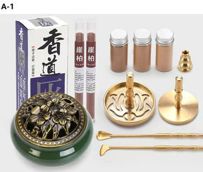 DIY Aromatherapy Set Brass Incense Burner Making Kit Incense Mold ....