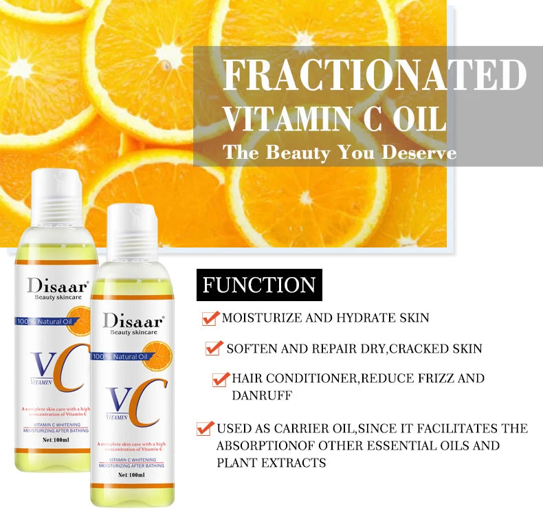 Disaar Vitamin C Body Oil Moisturizing Essential Oil Care Massage Oils