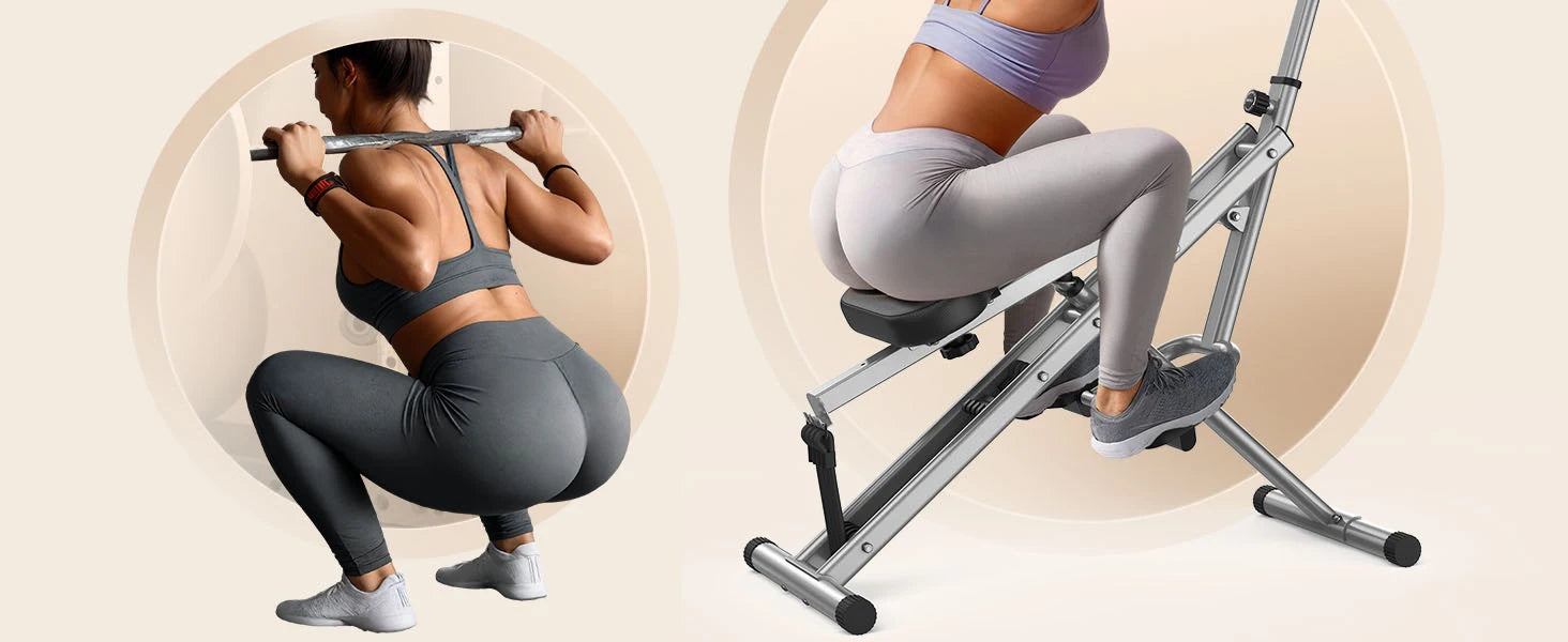 Foldable Home Squat & Core Machine, 330lbs, Adjustable Resistance