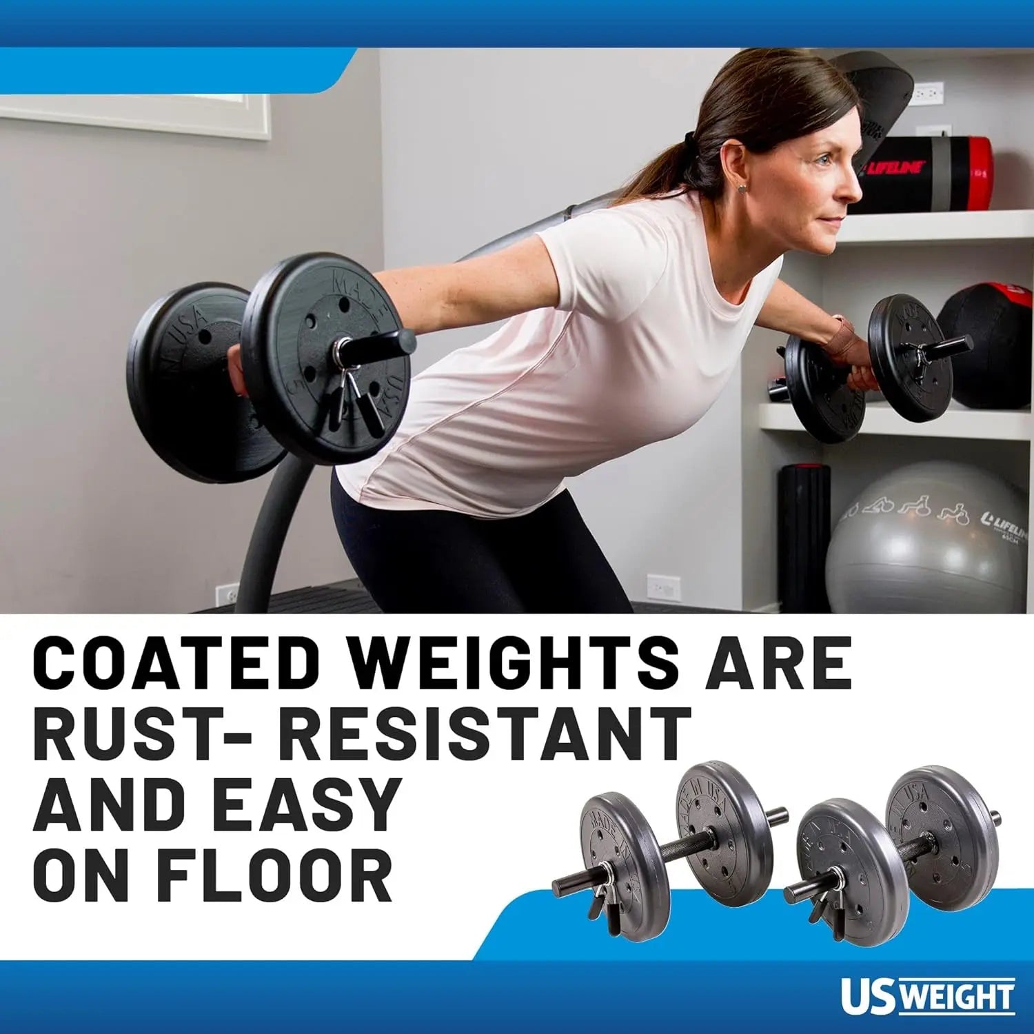 Weight 105 lb Duracast Barbell Weight Set