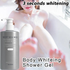 300ml Deep Sea Mud Whitening Body Wash Tanning Repair Moisturizing Firming Arms and Legs Body Shower Gel Men and Women