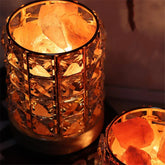 crystal natural himalayan salt lamp usb led night light table lava la