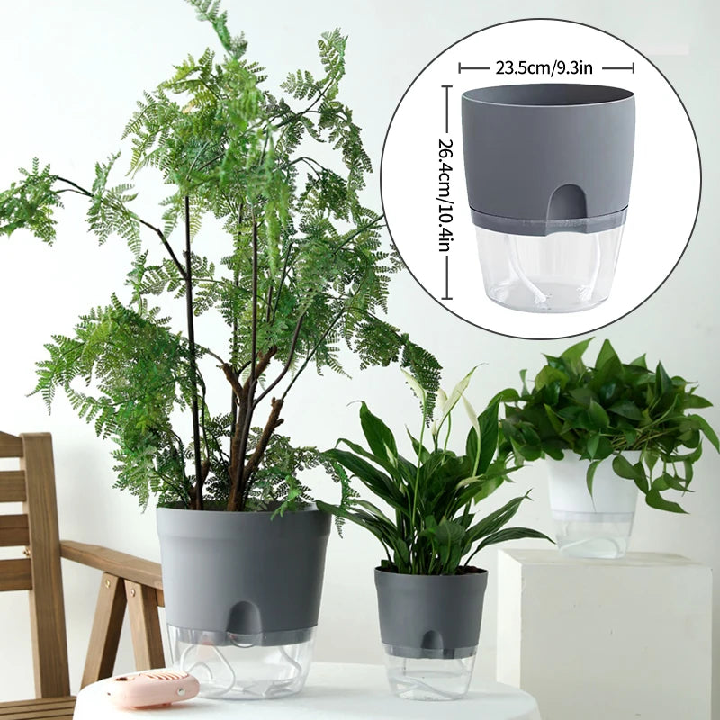 Self-Watering Transparent Hydroponic Plant Pot with Cotton Rope