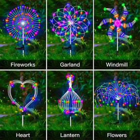 Solar LED Firework Fairy Lights Outdoor Waterproof Garden Decoration Lawn Pathway Solar Lamp