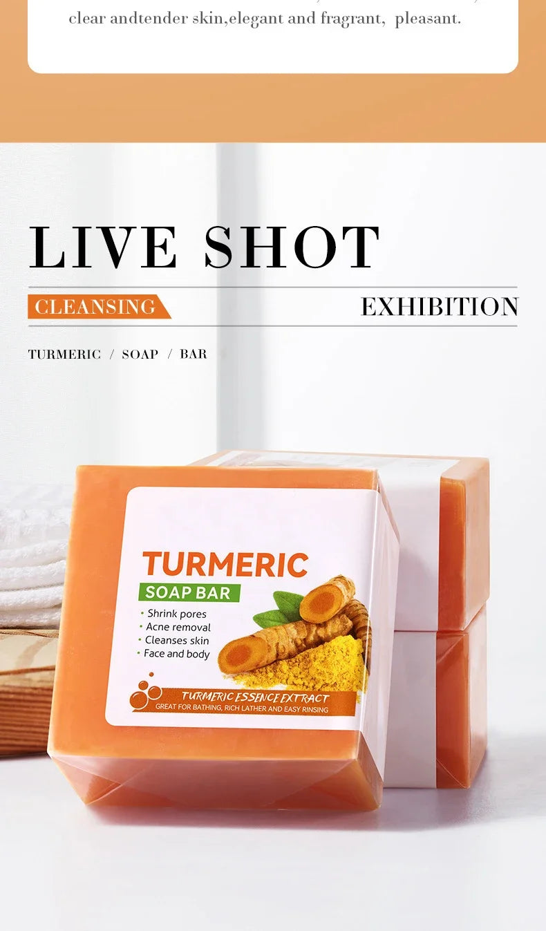 Handmade Turmeric Brightening Soap for Face & Body