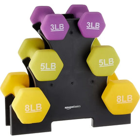 Neoprene Coated Hexagon Workout Dumbbell Hand Weight Set