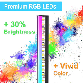 Smart RGB Dream Color Floor Lamp with Music Sync Modern 16 Million Color Changing Standing Mood Light with APP & Remote Control