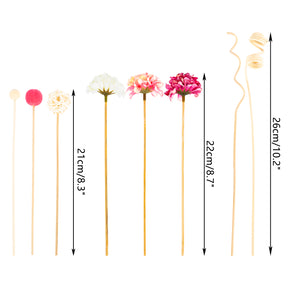 10PCS Pink Hydrangea Reed Diffuser Sticks - DIY Home Decor