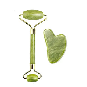 Natural Jade Roller & Gua Sha Face & Body Massager