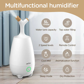 Home 5L Ultrasonic Cool Mist Cute Super Quiet Suitable