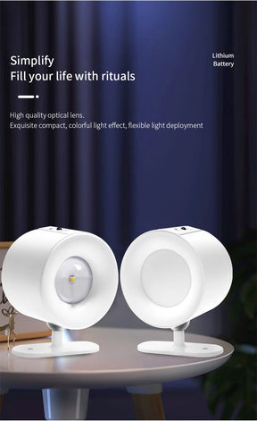 LED Touch Control Wall Sconce, 360° Rotatable, 3-Color, Wireless Night Light for Bedroom